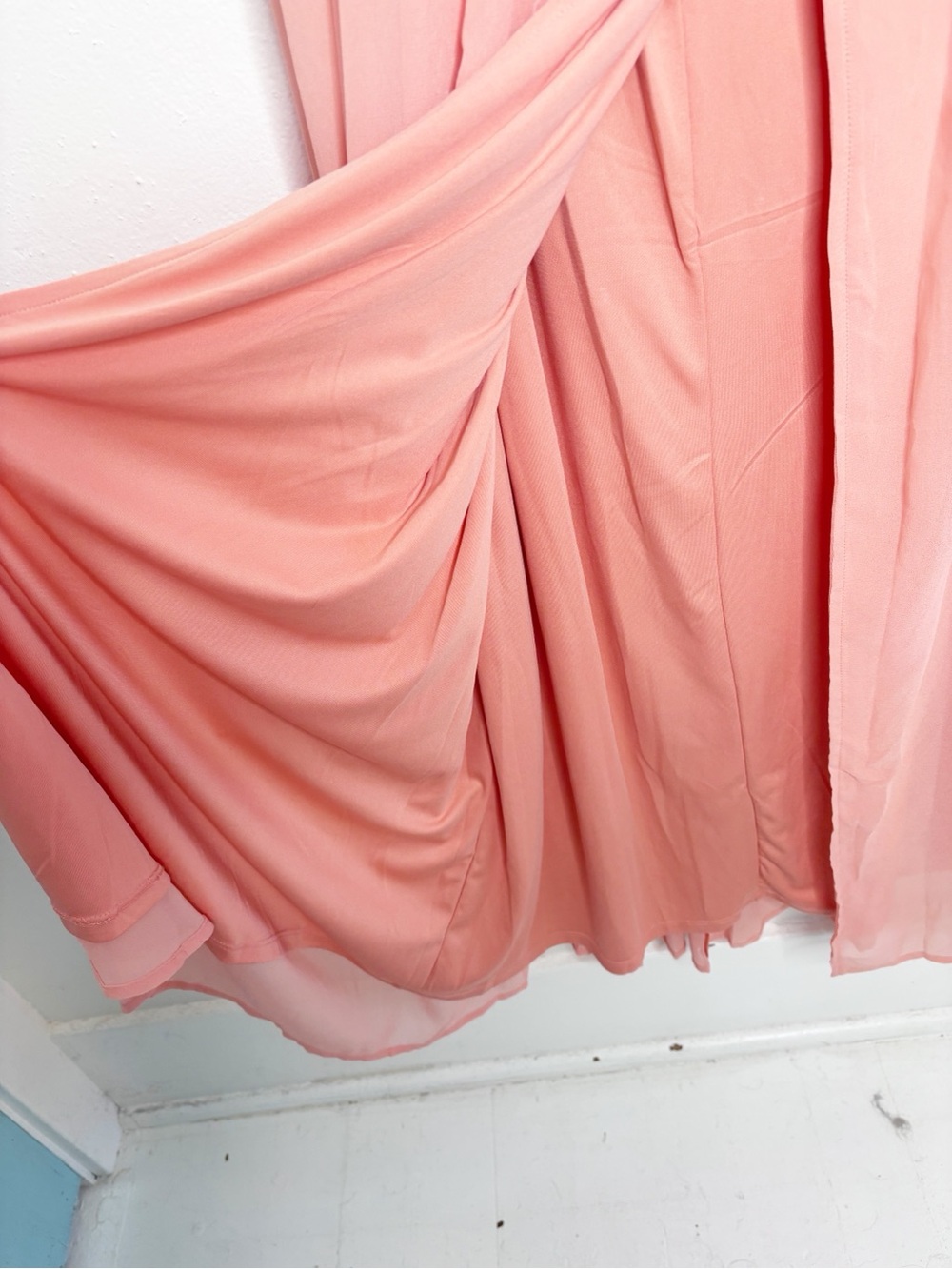 Lulus Luxe Favorite Peach Pink Strapless Ruched Maxi Dress Size M NWT - Picture 11 of 14